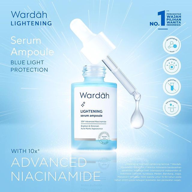 Wardah Lightening Serum Ampoule 30ml (Botol) *