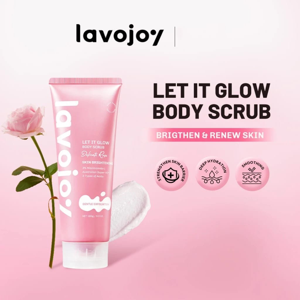 Lavojoy Let It Glow Body Scrub Delicate Rose 180gr