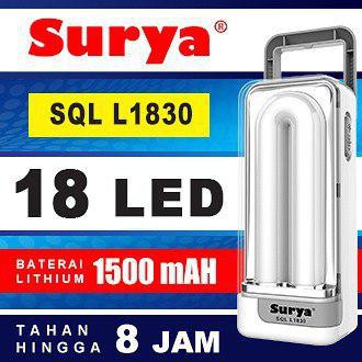 SURYA SQL L1830 Lampu Emergency Light LED 18 SMD Rechargeable SURYA SQL L1830 Lampu Emergency Light LED 18 SMD Rechargeable