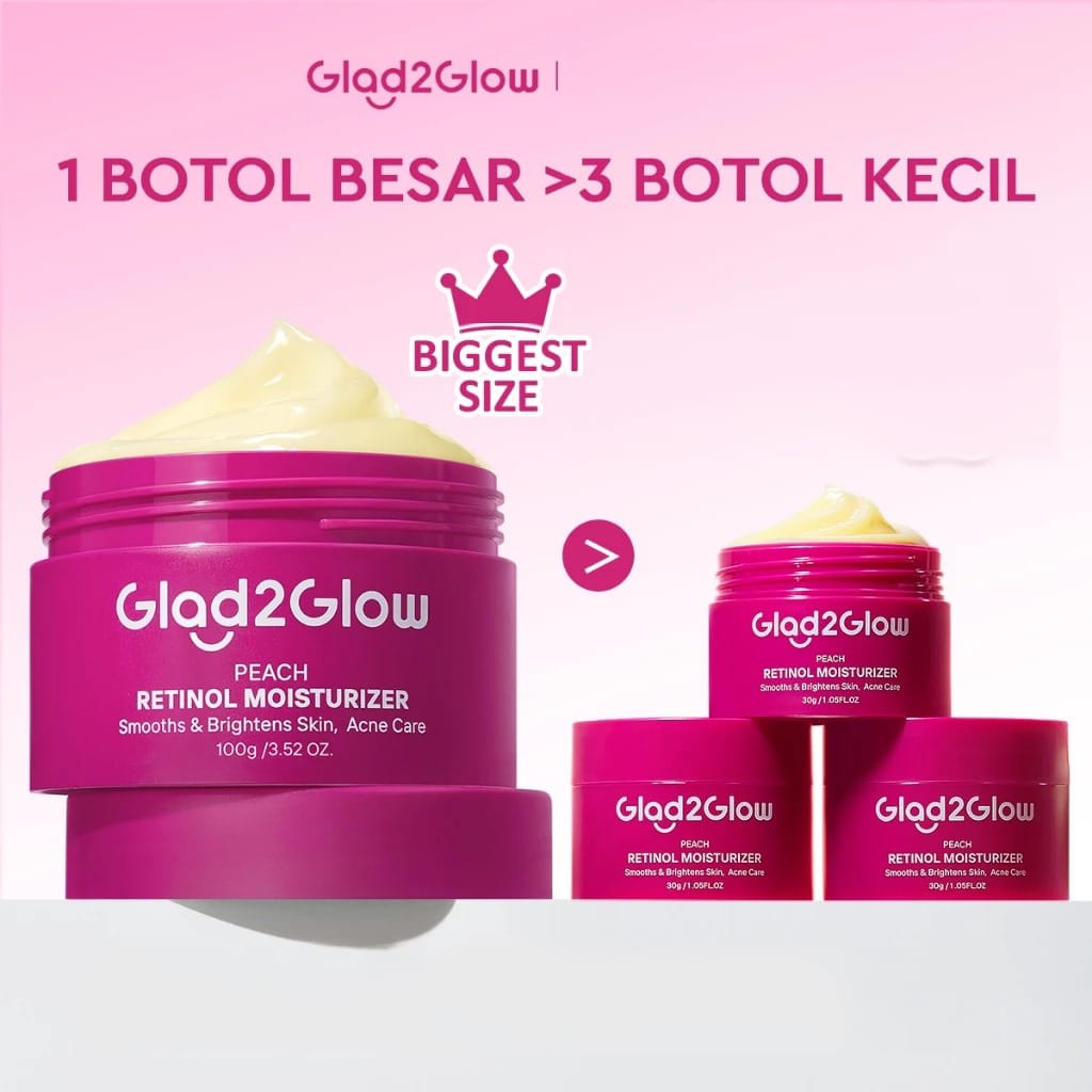 Glad 2 Glow Moisturizer - Peach Retinol 100gr