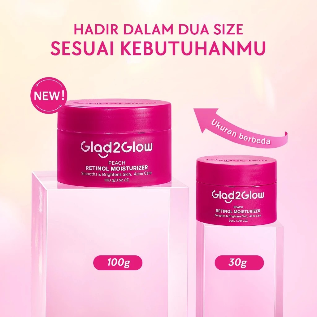 Glad 2 Glow Moisturizer - Peach Retinol 100gr