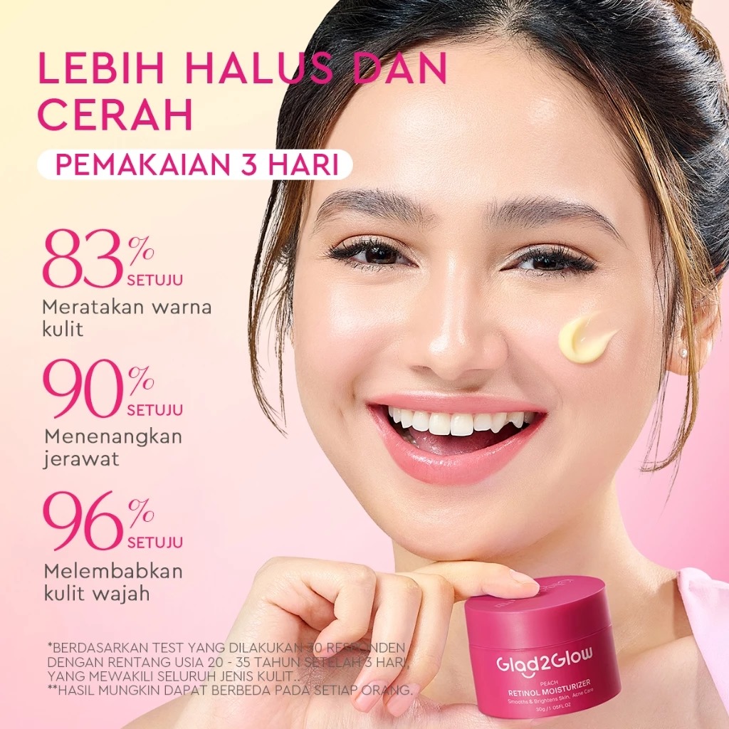 Glad 2 Glow Moisturizer - Peach Retinol 100gr