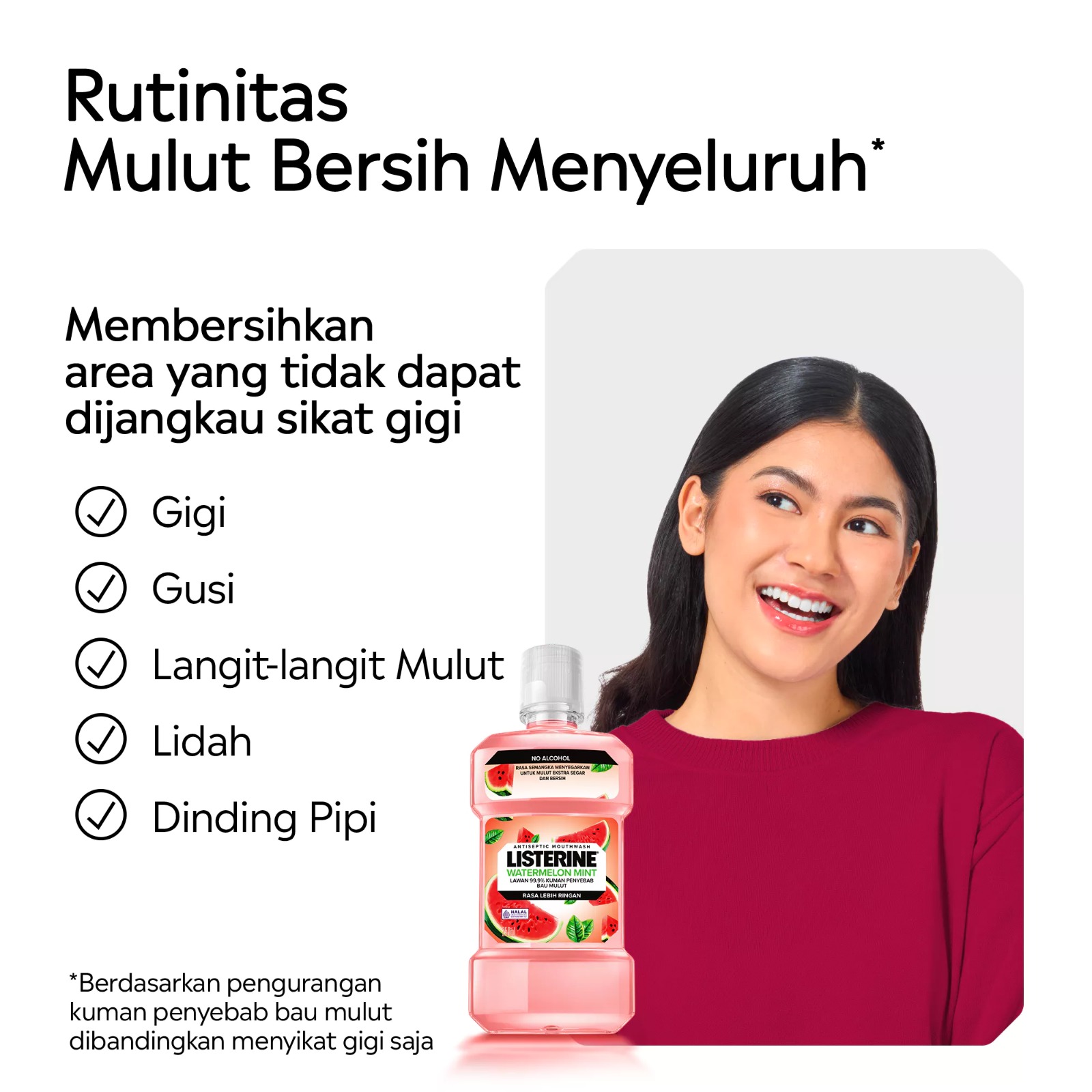 Listerine Antiseptic Mouthwash - Watermelon Mint 250ml