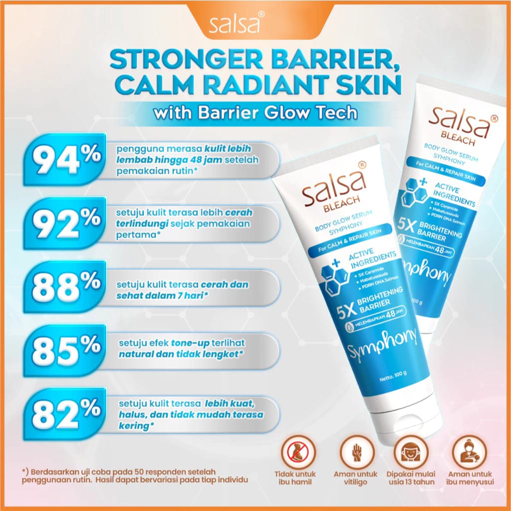 Salsa Bleach Body Glow Serum 100gr - Symphony (for Calm & Repair Skin)