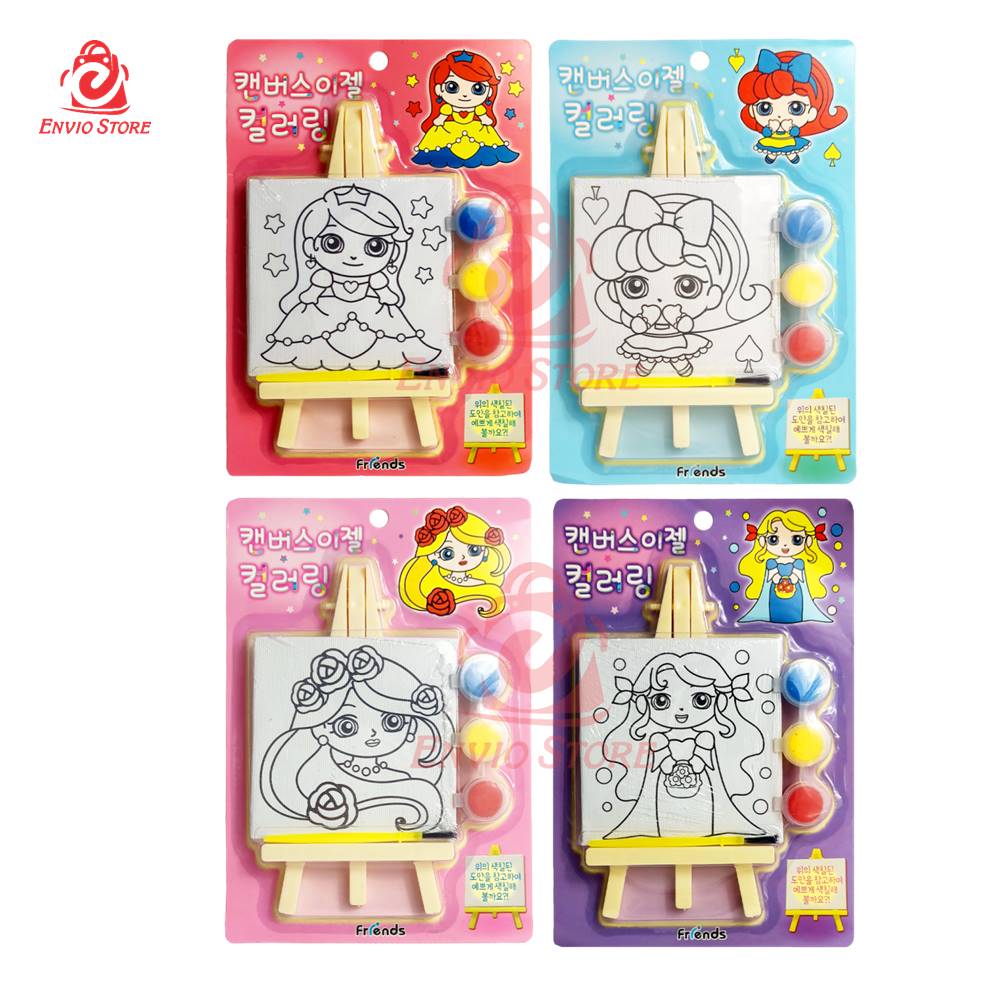 Lukisan Kanvas Mini Anak 9x9cm (Children Canvas Painting)