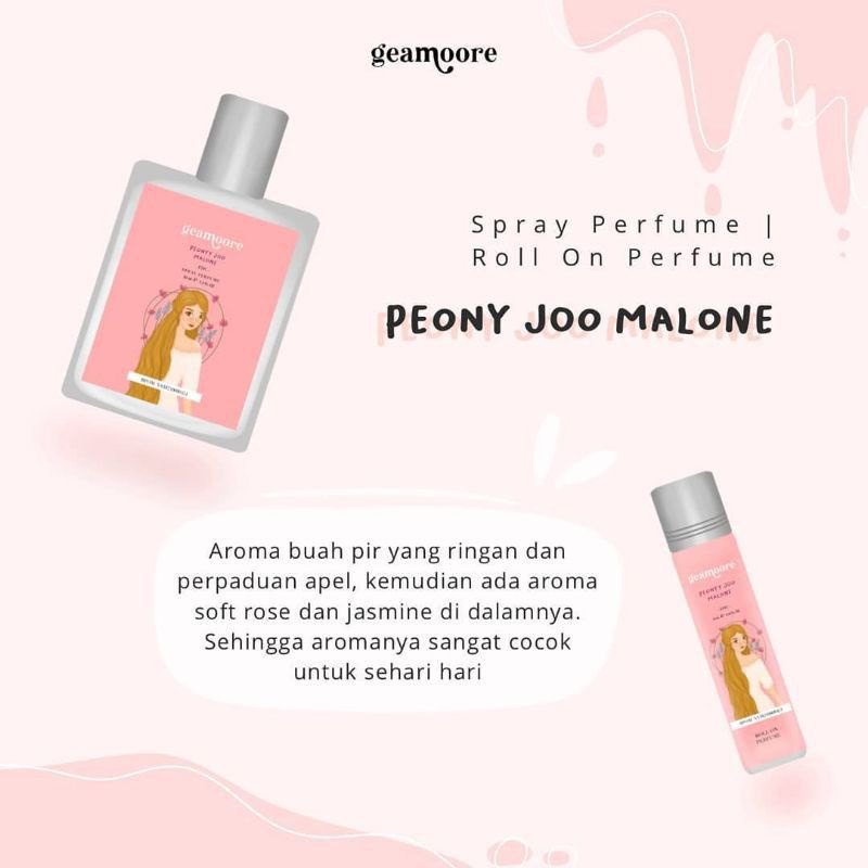 Geamoore Parfum Roll On 6ml - Pink Peony Jo Malone