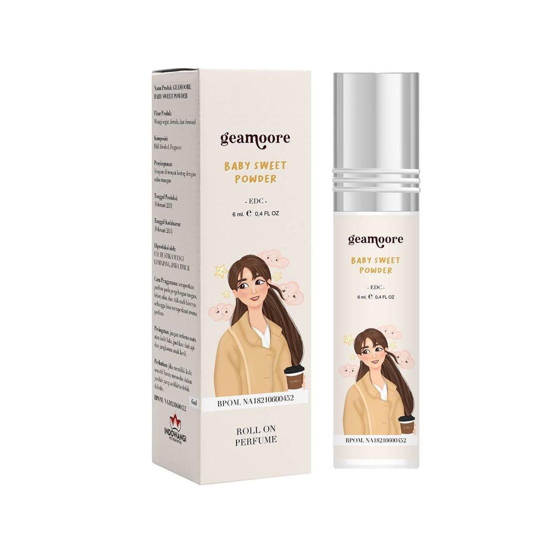 Geamoore Parfum Roll On 6ml - White Baby Sweet Powder