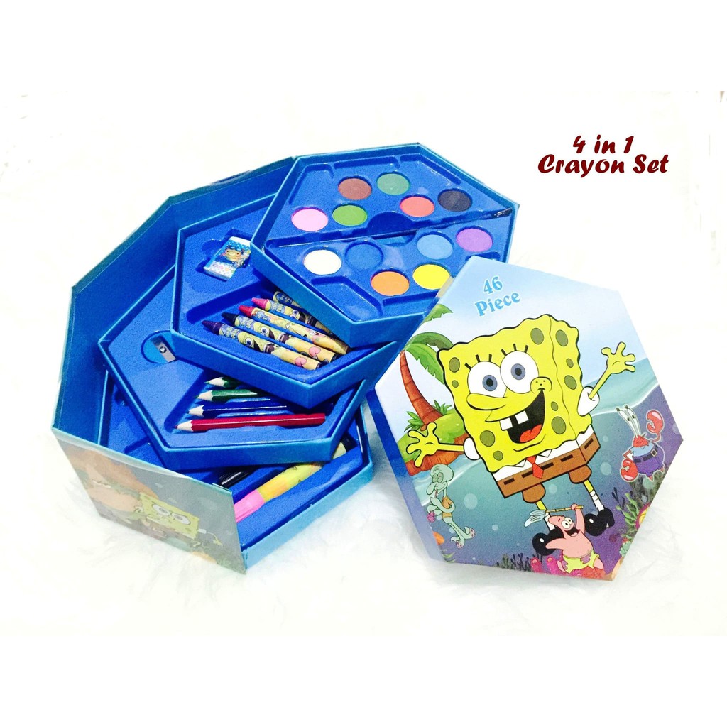 Crayon Set Warna Gambar Karakter 4in1 Isi 46 Crayon Set Warna Gambar Karakter 4in1 Isi 46