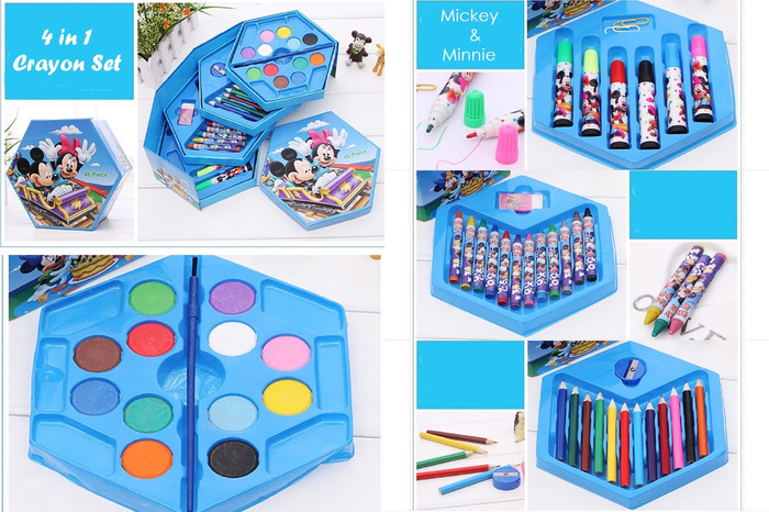 Crayon Set Warna Gambar Karakter 4in1 Isi 46 Crayon Set Warna Gambar Karakter 4in1 Isi 46