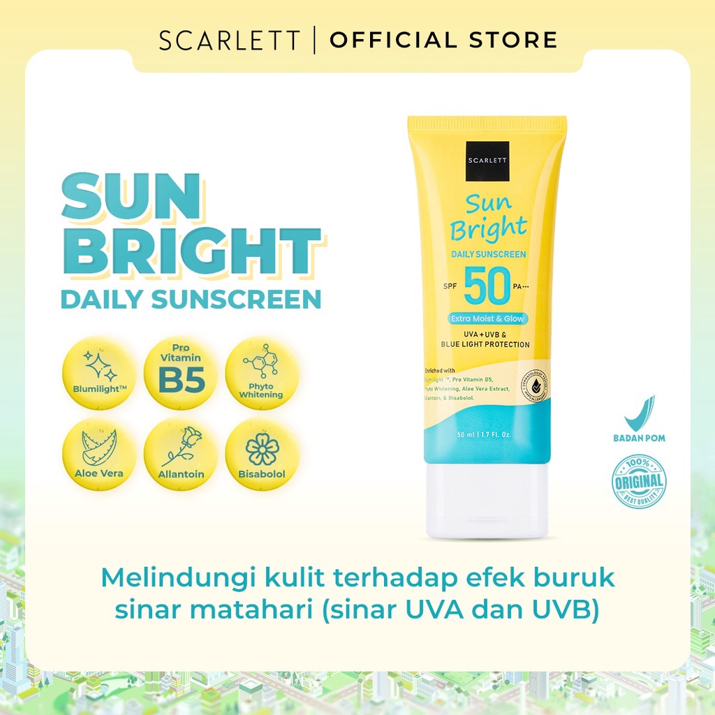 Scarlett Whitening Sunscreen Sun Bright Daily Spf Pa Ml