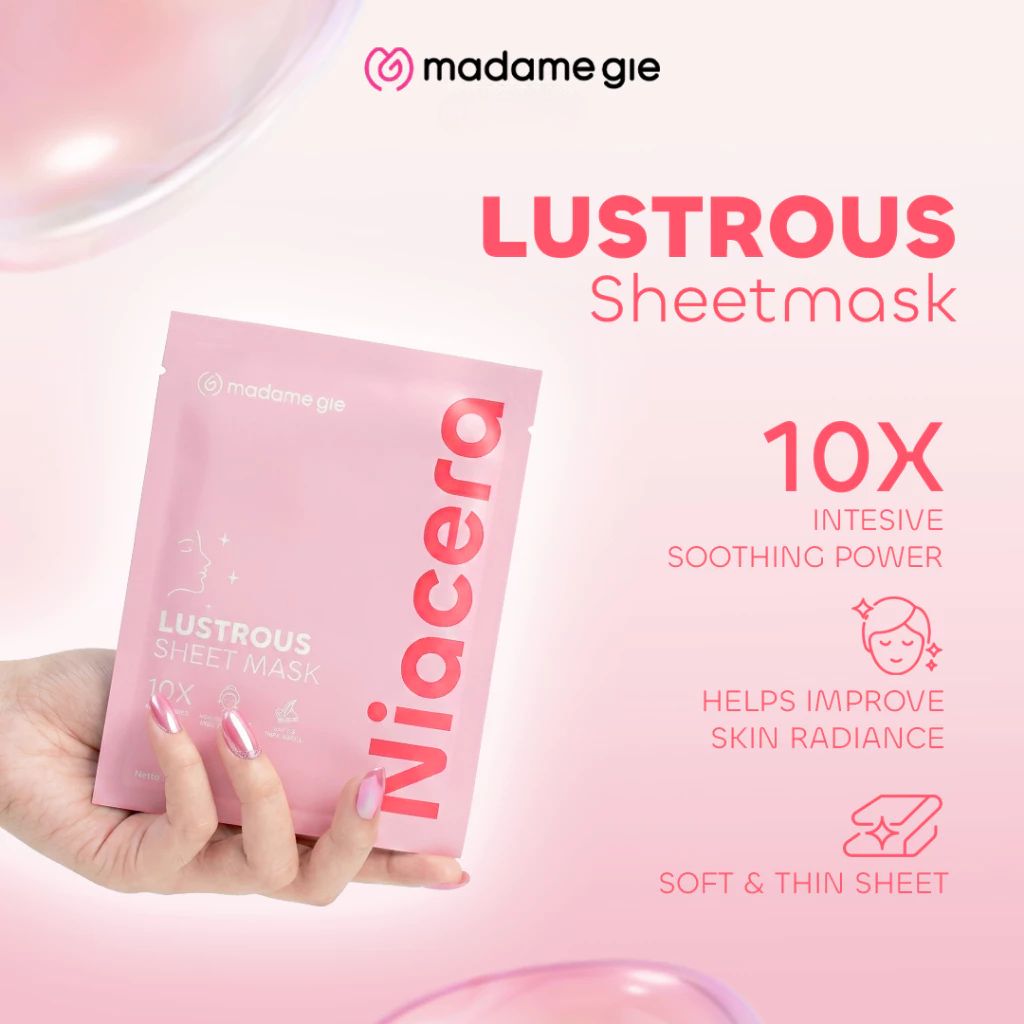 Madame Gie Niacera Sheet Mask 25ml - Lustrous (PINK)