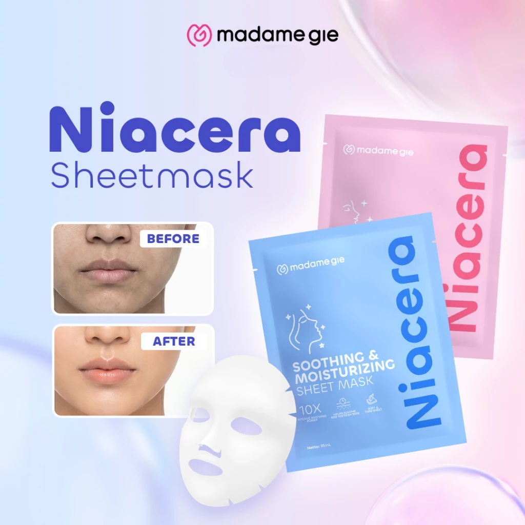 Madame Gie Niacera Sheet Mask 25ml - Lustrous (PINK)