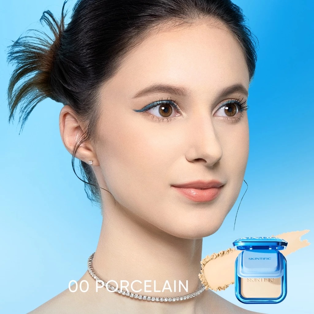 Skintific Ultra Cover Powder Foundation 9gr - 00 Porcelain