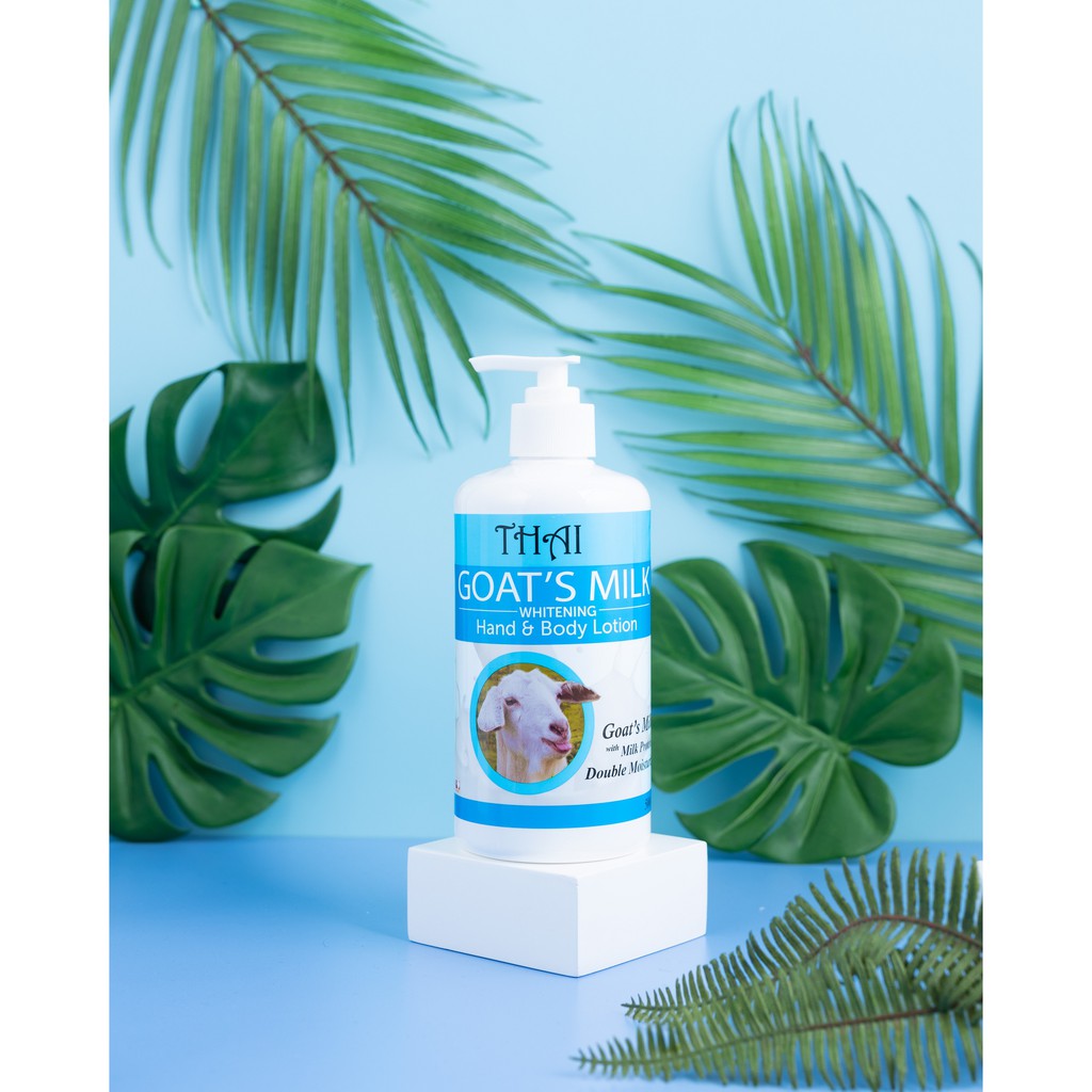 Thai Whitening Hand & Body Lotion 500mL - Goat's Milk (Botol Pump Besar)