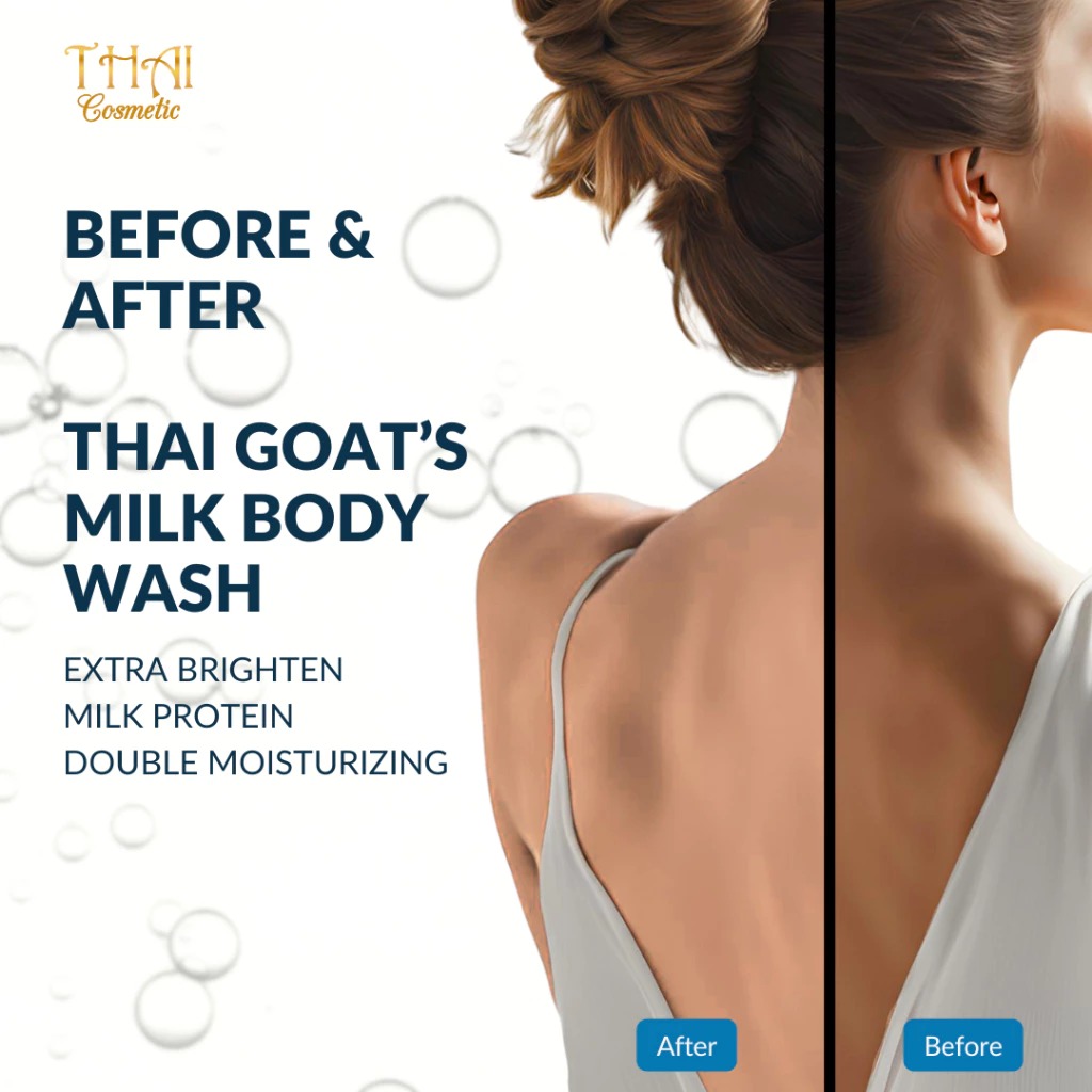 Thai Body Wash 1000mL - Goat's Milk (Sabun Mandi Cair Botol Pump)