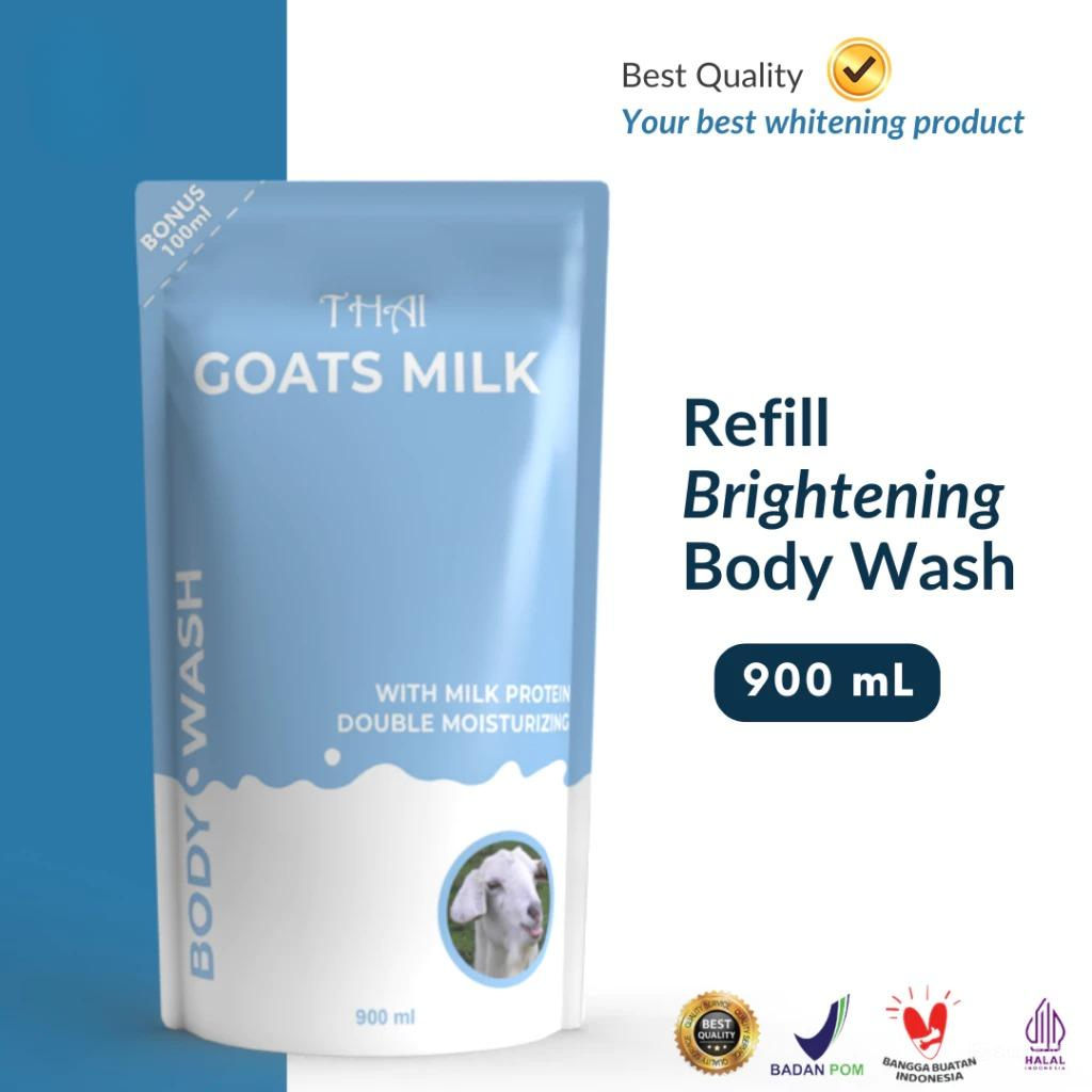 Thai Body Wash 900mL + 100mL - Goat's Milk (Sabun Mandi Cair Refill) Thai Body Wash 900mL + 100mL - Goat's Milk (Sabun Mandi Cair Refill)