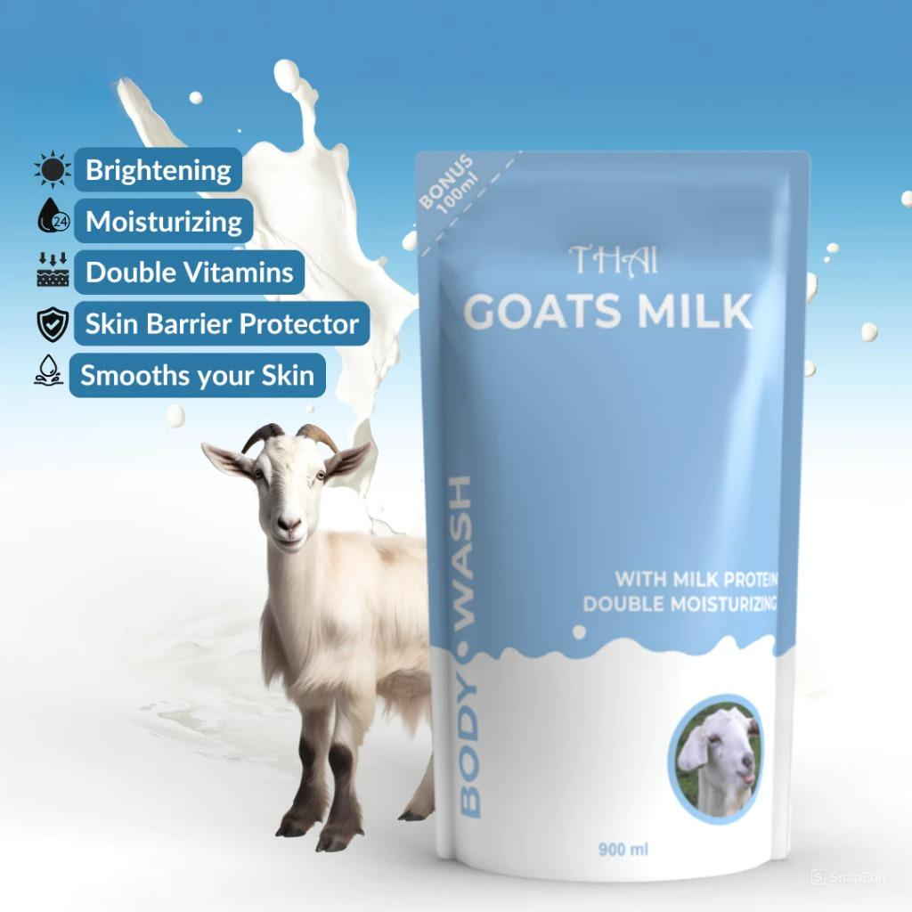 Thai Body Wash 900mL + 100mL - Goat's Milk (Sabun Mandi Cair Refill) Thai Body Wash 900mL + 100mL - Goat's Milk (Sabun Mandi Cair Refill)
