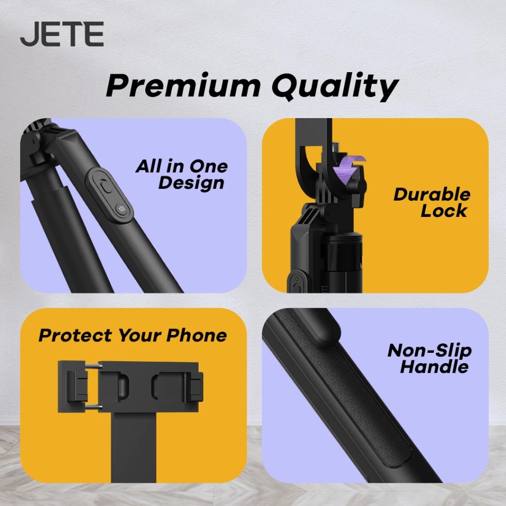 JETE Portable Tripod Stand H15 (with Wireless Remote) 180cm