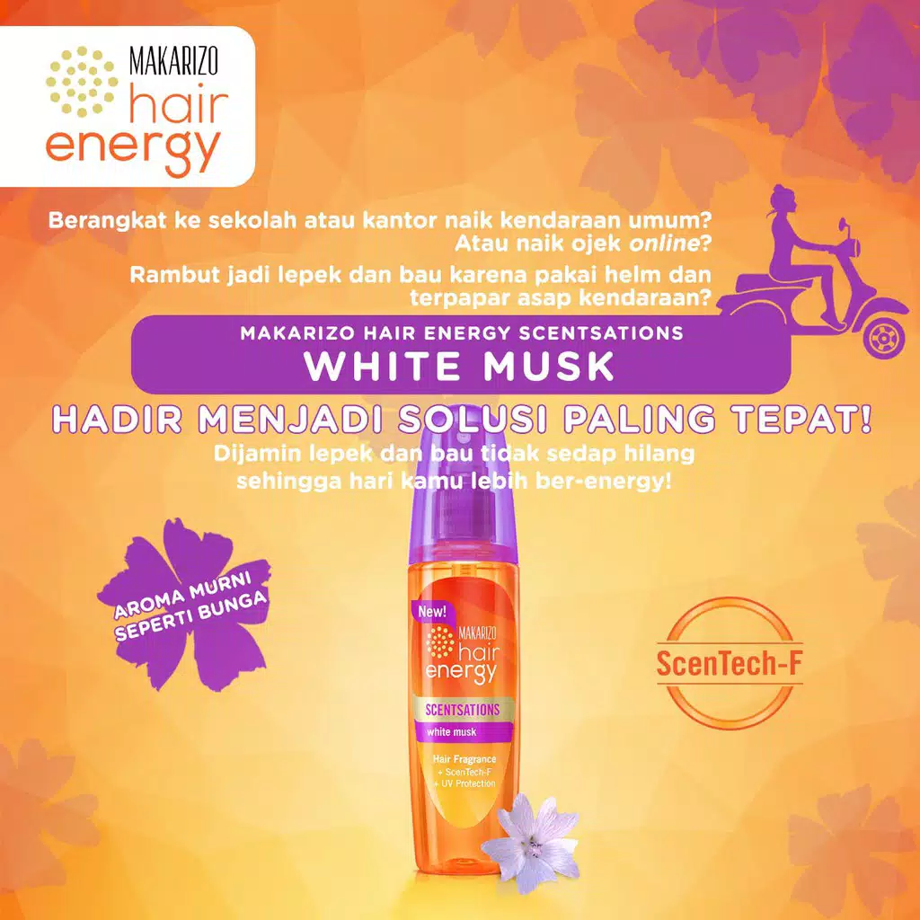 Makarizo Hair Energy Scentsations 100ml - White Musk (Ungu)