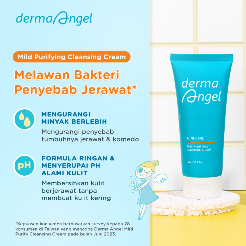 Derma Angel Acne Care Mild Purifying Cleansing Cream 80gr Derma Angel Acne Care Mild Purifying Cleansing Cream 80gr