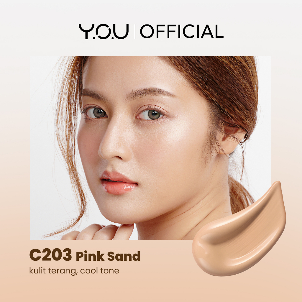 YOU Cloud Touch Blurring Skin Tint 20ml (Liquid Foundation) - C203 Pink Sand *