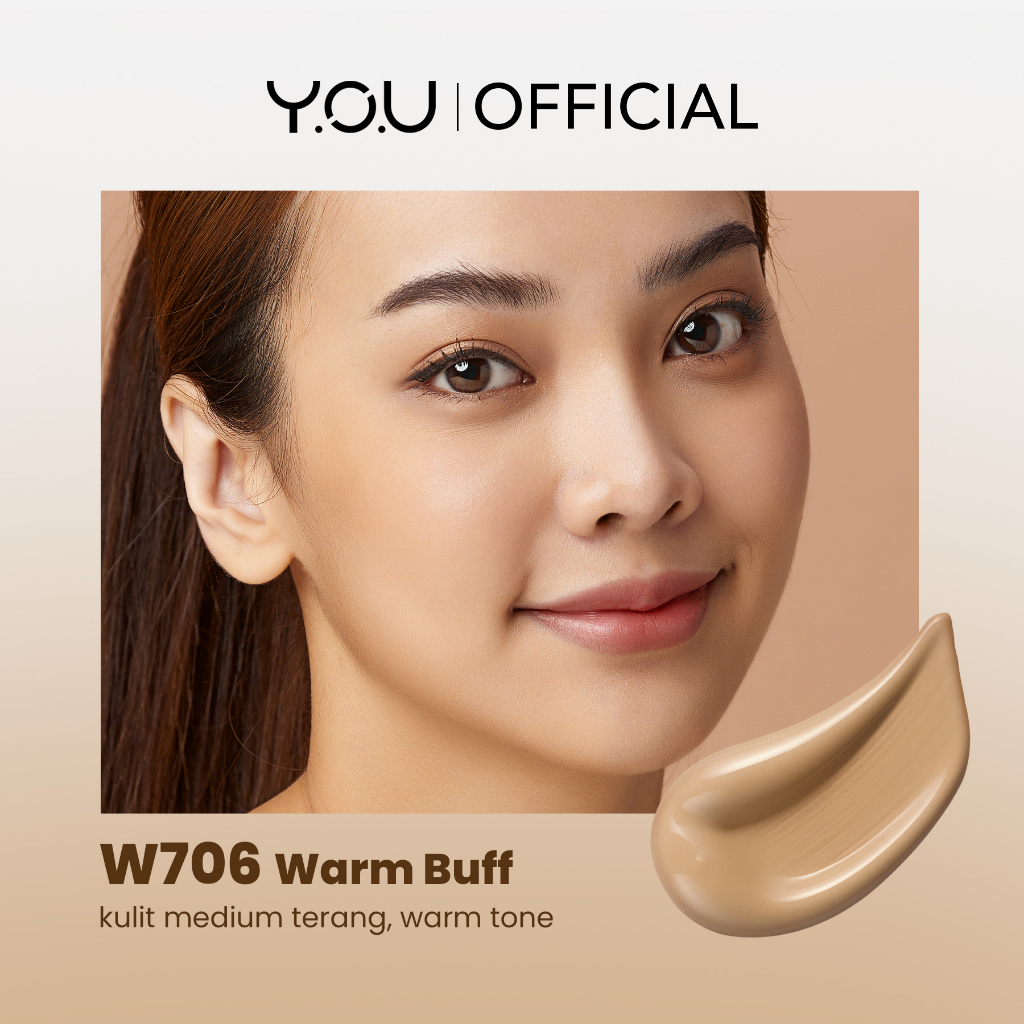 YOU Cloud Touch Blurring Skin Tint 20ml (Liquid Foundation) - W706 Warm Buff *