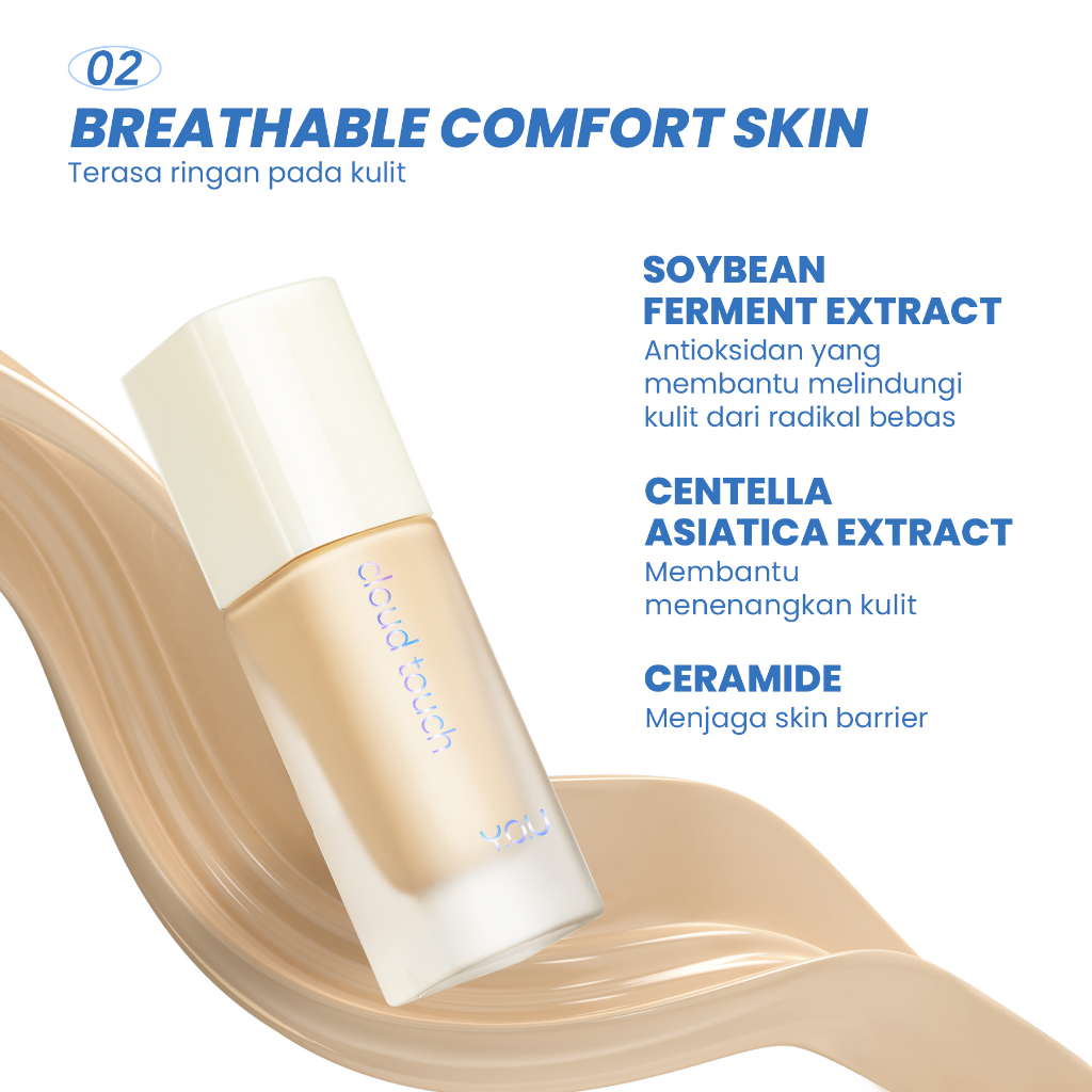 YOU Cloud Touch Blurring Skin Tint 20ml (Liquid Foundation) - W708 Creme Beige *