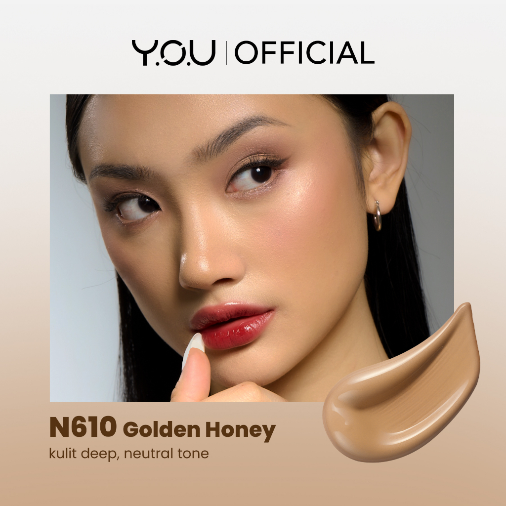 YOU Cloud Touch Blurring Skin Tint 20ml (Liquid Foundation)  - N610 Golden Honey *