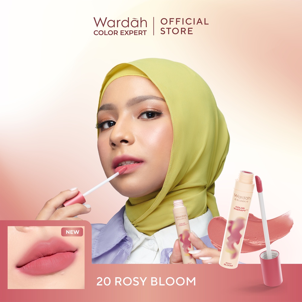 Wardah Colorfit Velvet Matte Lip Mousse Color Therapy 4gr - 20 Rosy Bloom