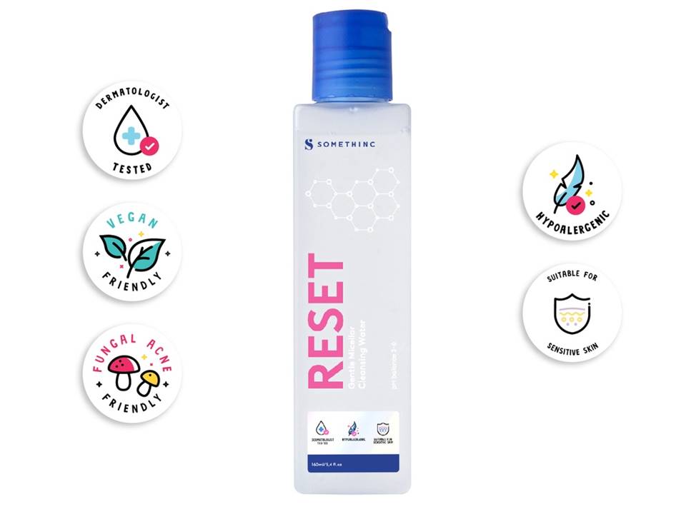 Somethinc Reset Gentle Micellar Cleansing Water 160ml * Somethinc Reset Gentle Micellar Cleansing Water 160ml *