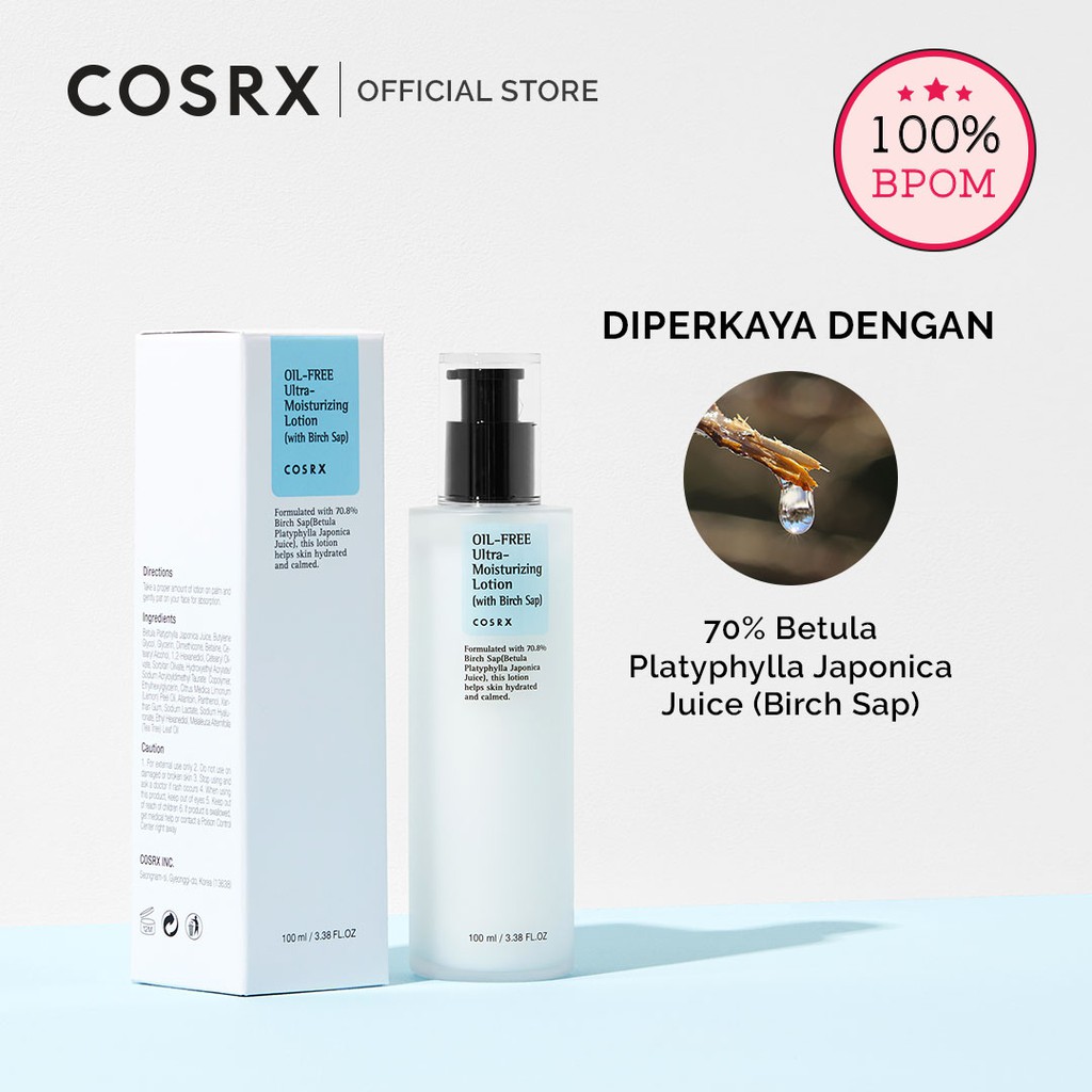 COSRX Oil-Free Ultra-Moisturizing Lotion (with Birch Sap) 100ml