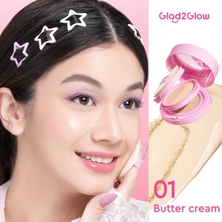 Glad 2 Glow 2in1 Perfect Pair Cushion Powder - 01 Buttercream Glad 2 Glow 2in1 Perfect Pair Cushion Powder - 01 Buttercream