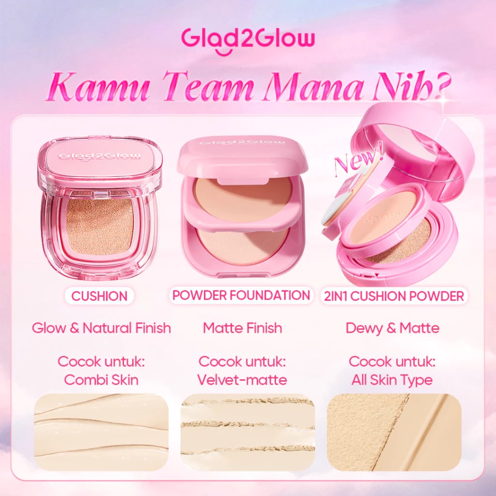 Glad 2 Glow 2in1 Perfect Pair Cushion Powder - 02 Praline Glad 2 Glow 2in1 Perfect Pair Cushion Powder - 02 Praline