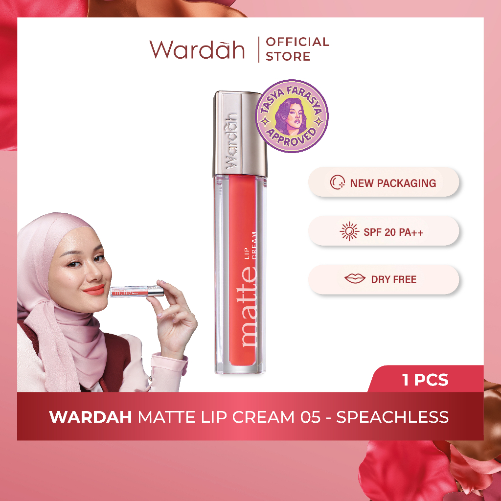 Wardah Exclusive Matte Lip Cream 4gr - 05 Speachless *