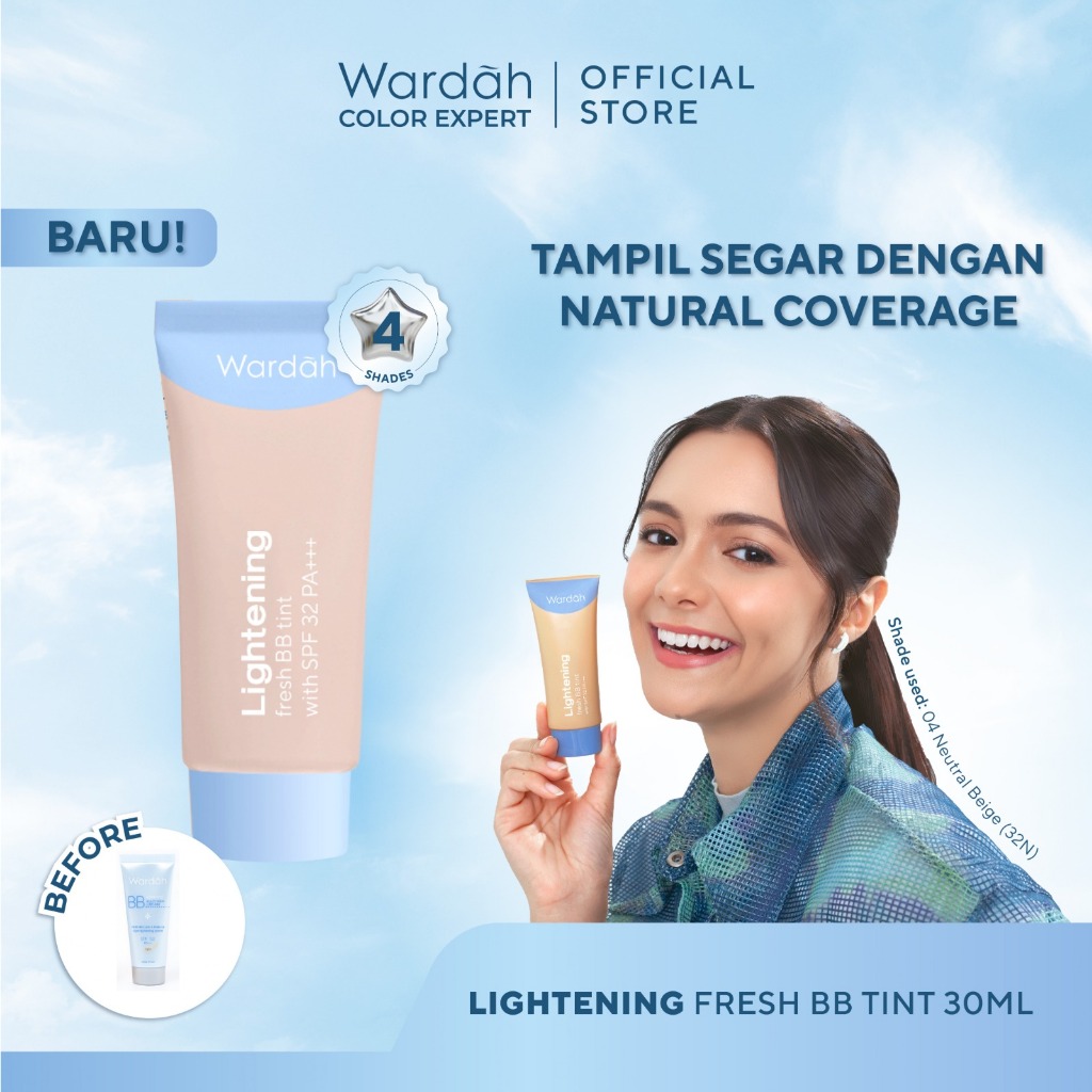 Wardah Lightening Fresh BB Tint 30ml - 04 Neutral Beige (32N)