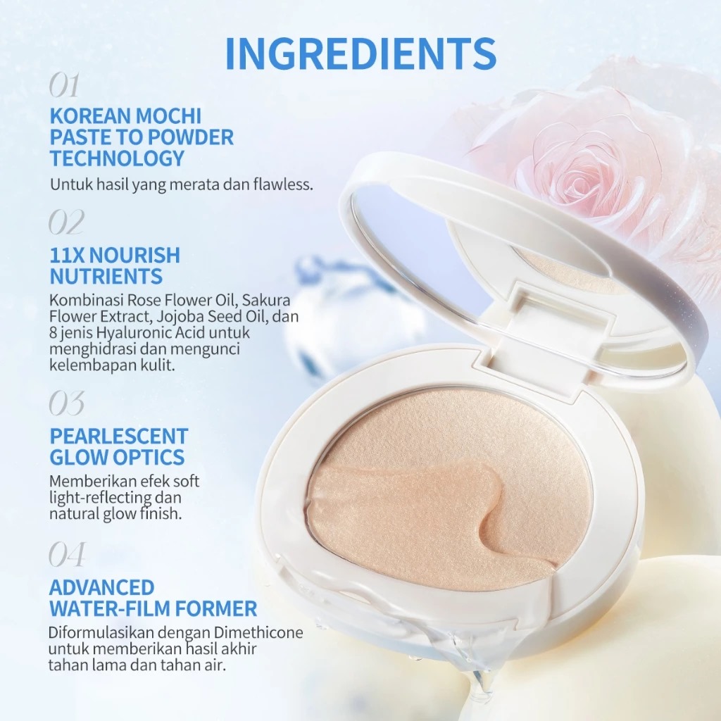 BNB Barenbliss Moist Mochi Paste Powder Highlighter 4.5gr - H21 Cream Soda