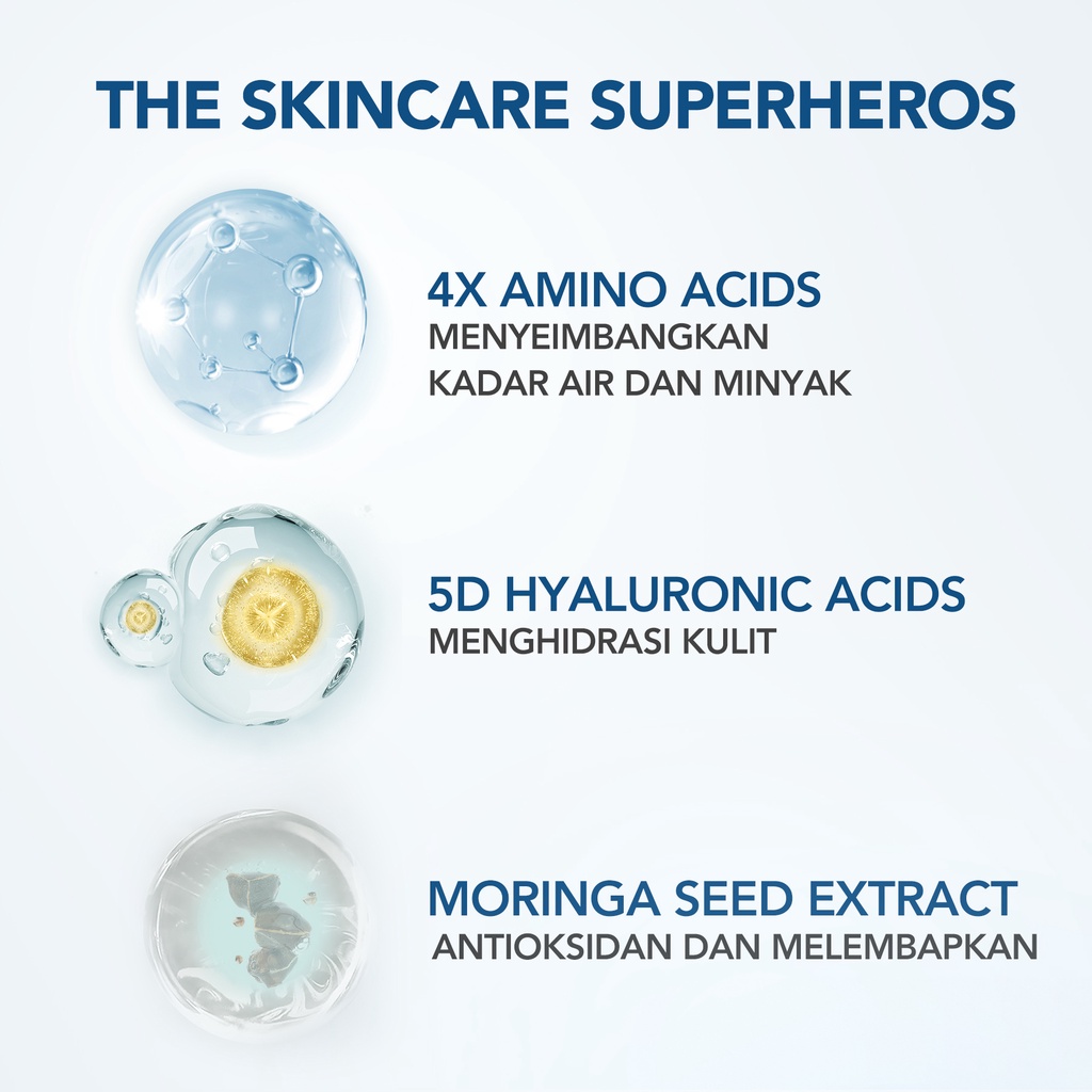 YOU Hy! Amino Contr-Oil Oil Control Facial Wash 50gr (Biru)