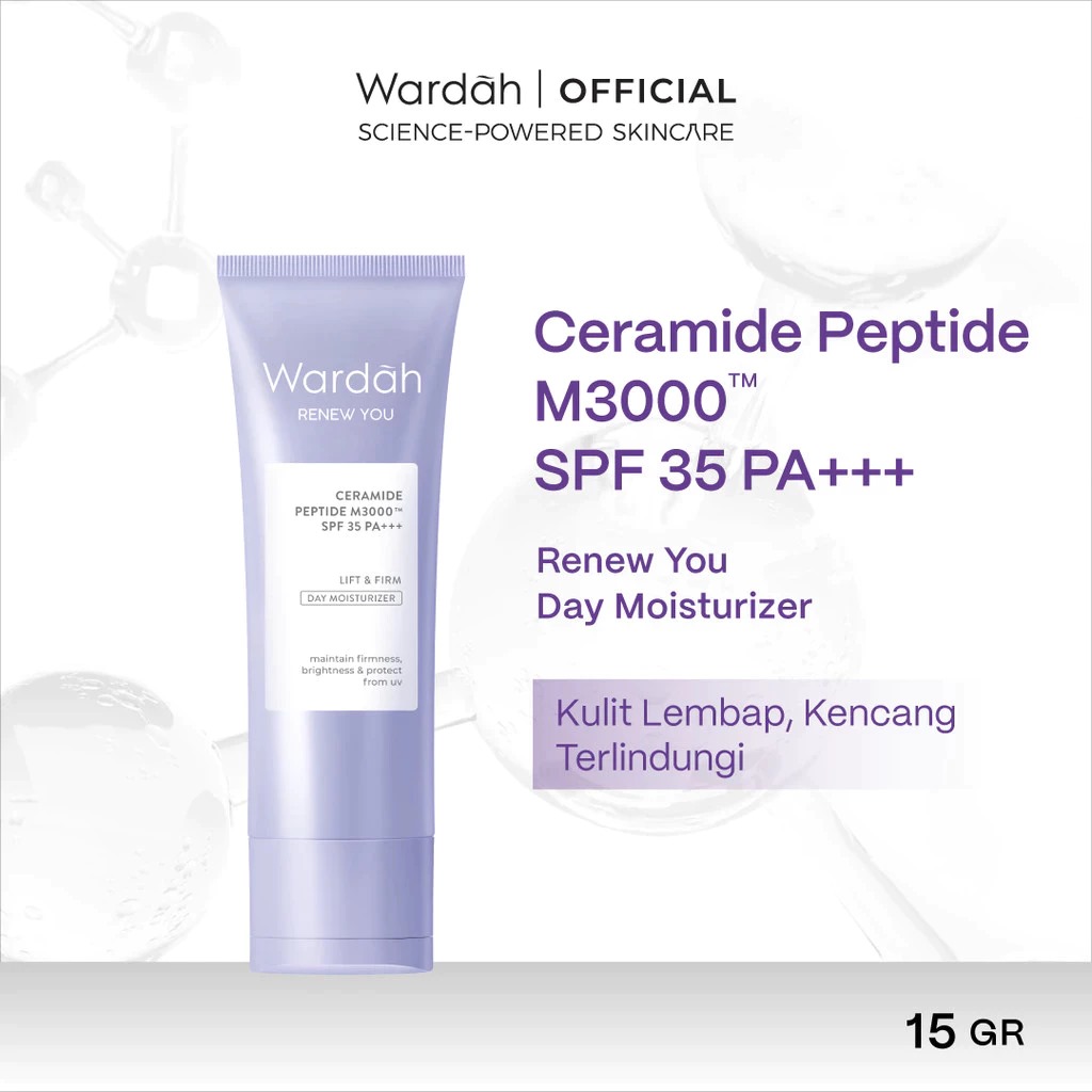 Wardah Renew You Ceramide Matrixyl 3000 SPF35 PA+++ Day Moisturizer 15gr Wardah Renew You Ceramide Matrixyl 3000 SPF35 PA+++ Day Moisturizer 15gr