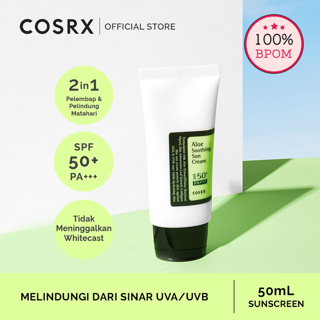 COSRX Aloe Soothing Sun Cream SPF50+ PA+++ 50ml COSRX Aloe Soothing Sun Cream SPF50+ PA+++ 50ml