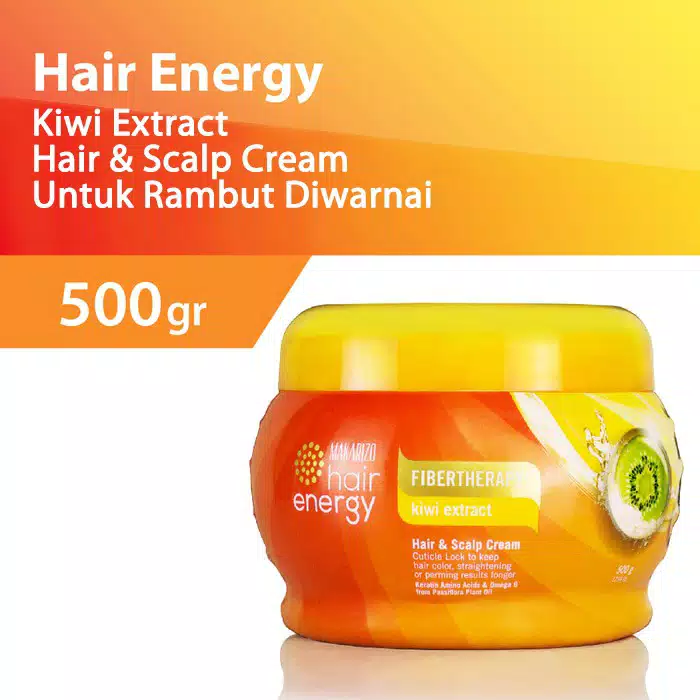 Makarizo Hair Energy Fiber Hair & Scalp Creambath 500gr Jar - Kiwi (Kuning) Makarizo Hair Energy Fiber Hair & Scalp Creambath 500gr Jar - Kiwi (Kuning)