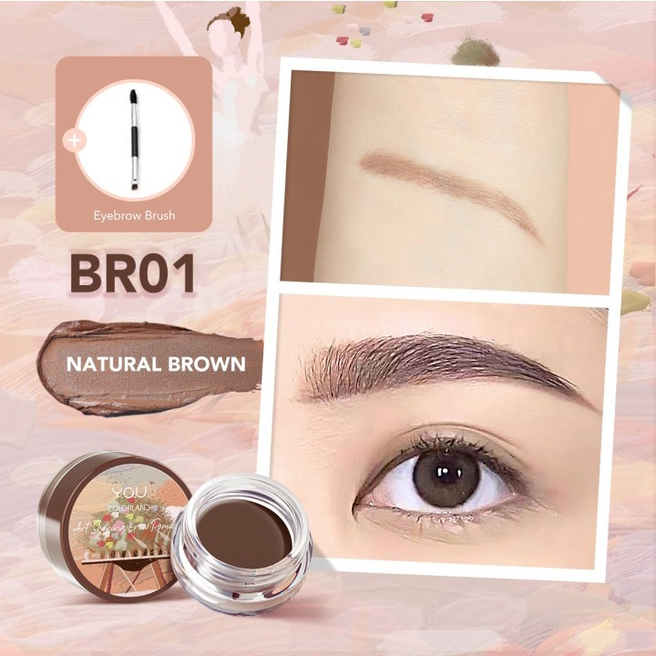 YOU Colorland Art Shaping Brow Pomade BR01 Natural Brown YOU Colorland Art Shaping Brow Pomade BR01 Natural Brown