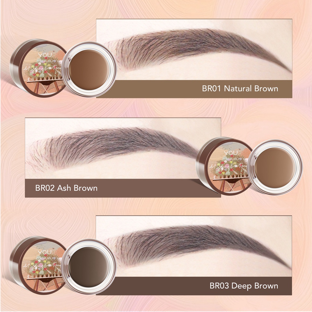 YOU Colorland Art Shaping Brow Pomade BR01 Natural Brown