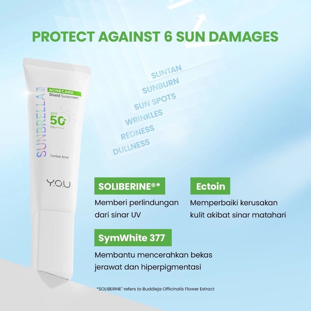 YOU Sunbrella Pro Acnecare Shield Sunscreen SPF50+ PA++++ 30ml