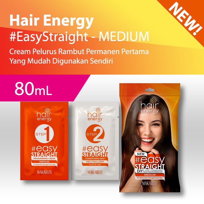 Makarizo Hair Energy Easy Straight DIY2 - Step Kit 80ml Medium Orange Makarizo Hair Energy Easy Straight DIY2 - Step Kit 80ml Medium Orange