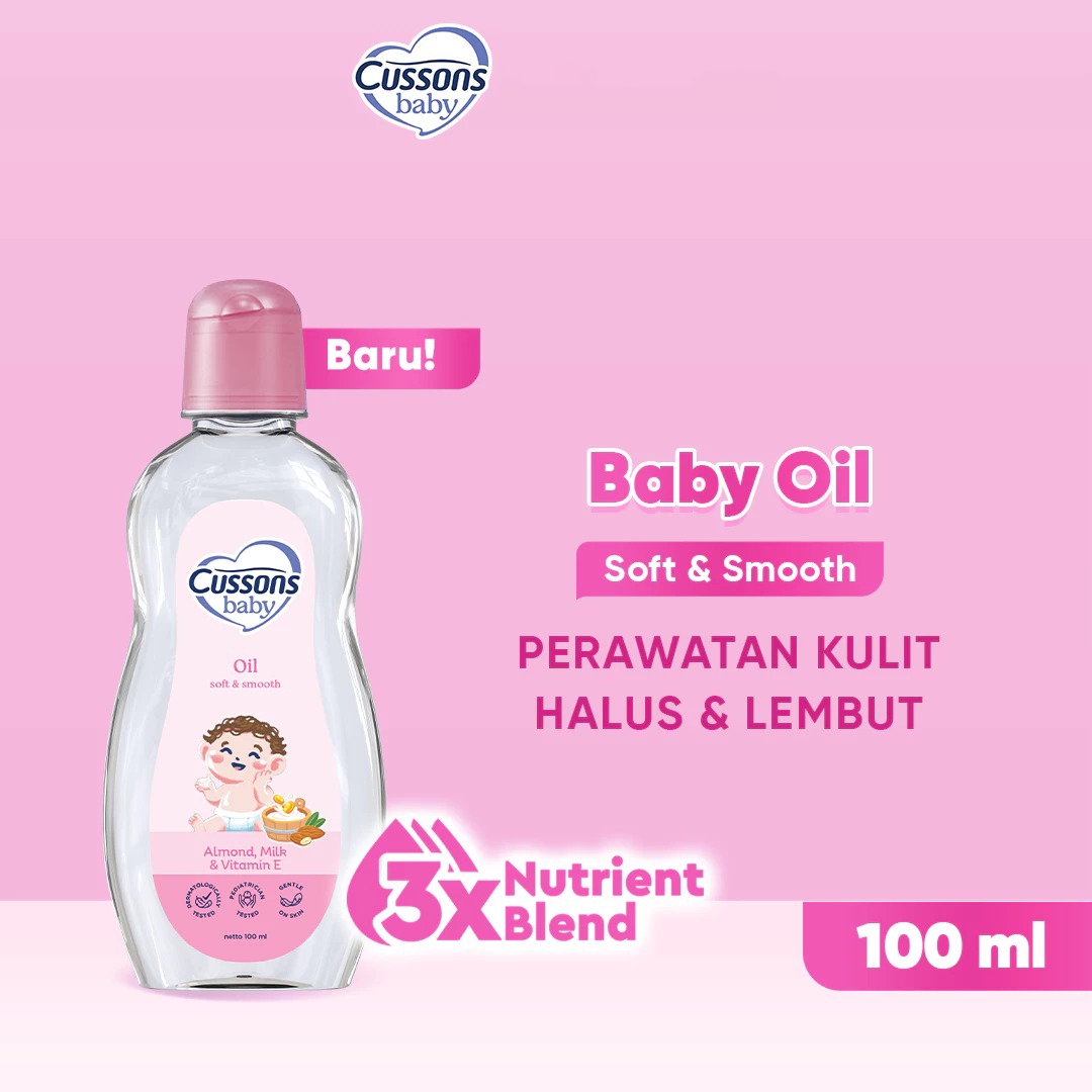 Cussons Baby Oil 100ml (50+50) - Pink Soft & Smooth