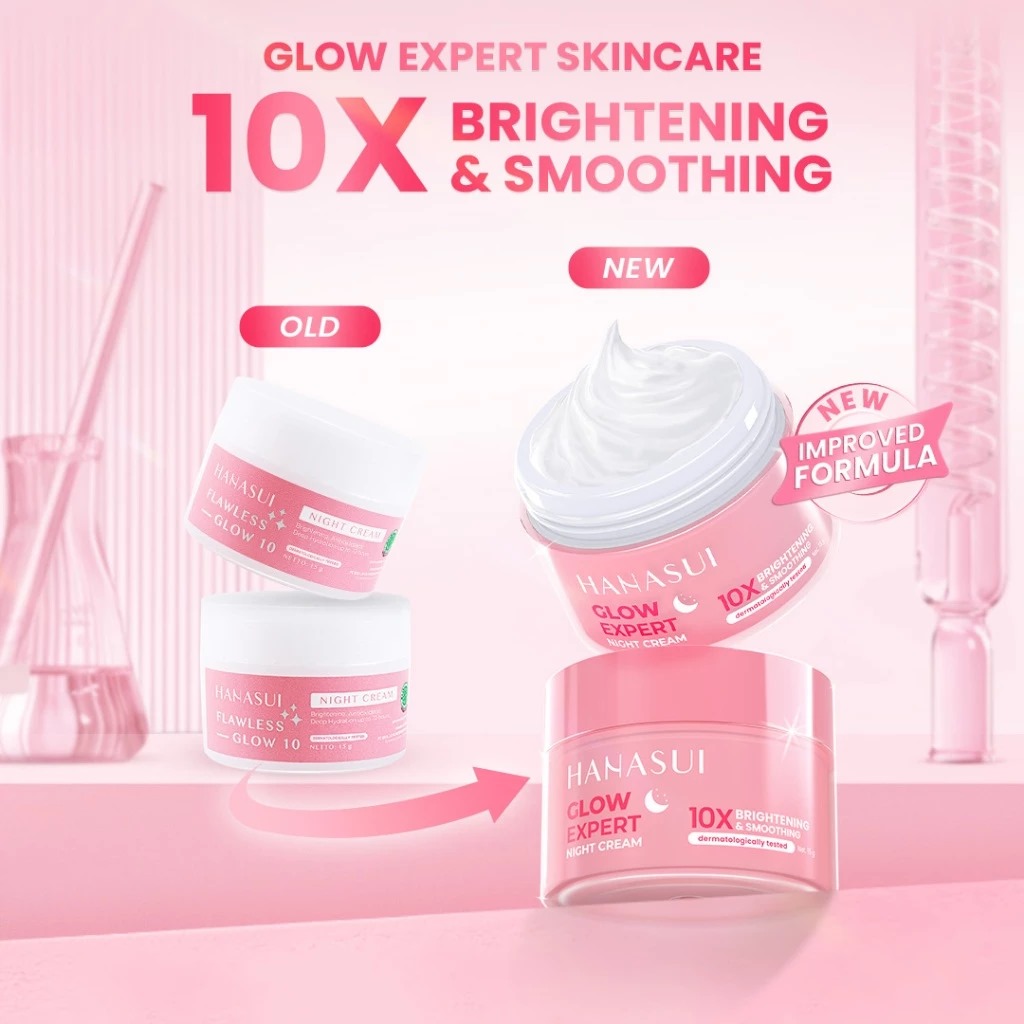 Hanasui Glow Expert 10X Brightening & Smoothing Night Cream 15gr