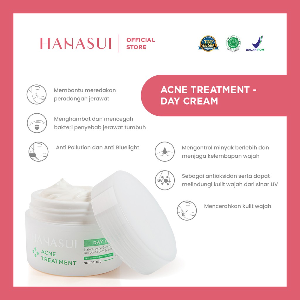 HANASUI Acne Treatment Day Cream 15gr HANASUI Acne Treatment Day Cream 15gr