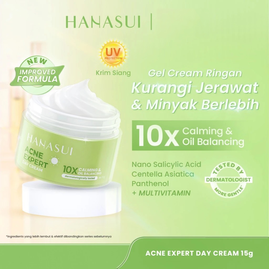 HANASUI Acne Expert Day Cream 10X Calming & Oil Balancing 15gr HANASUI Acne Expert Day Cream 10X Calming & Oil Balancing 15gr