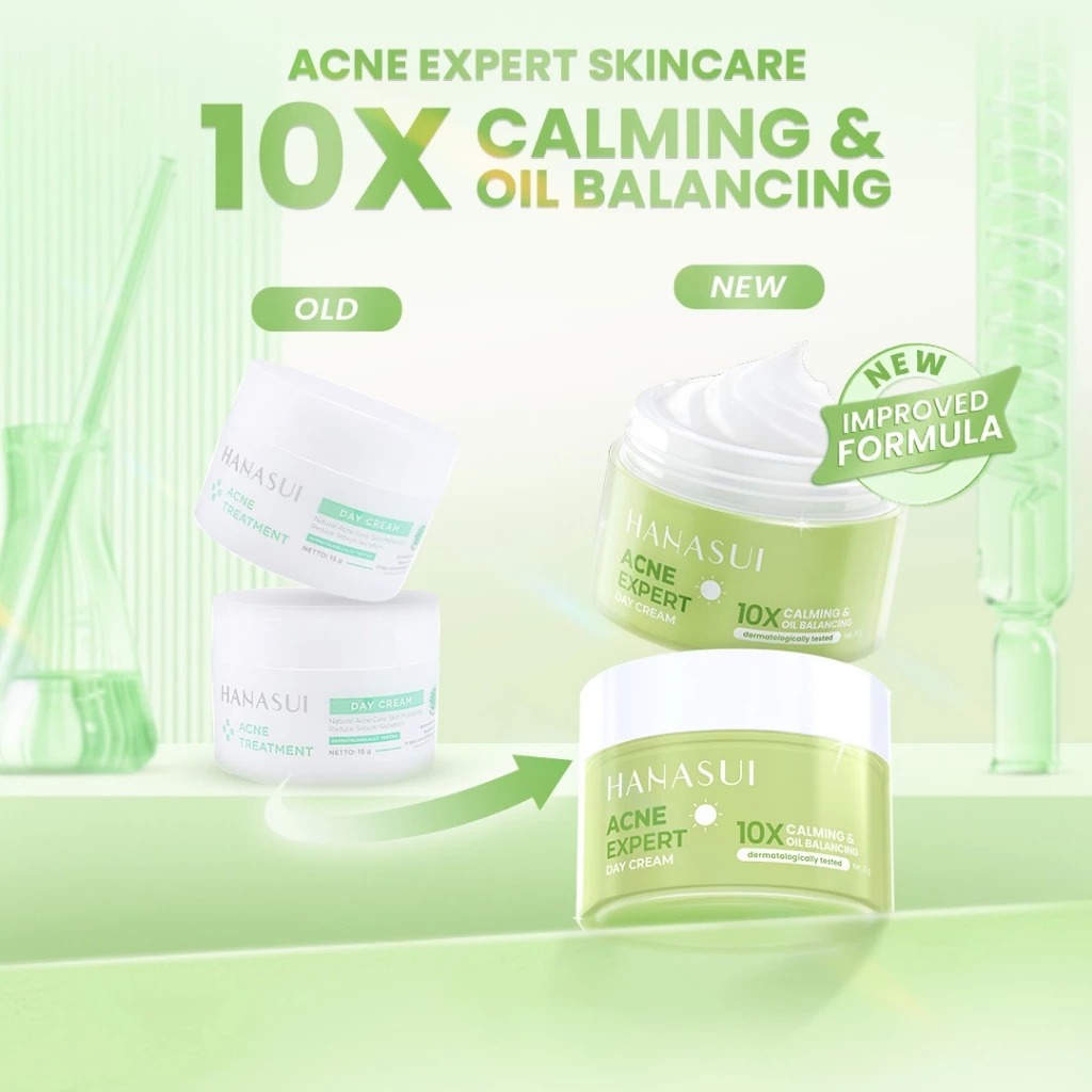 HANASUI Acne Expert Day Cream 10X Calming & Oil Balancing 15gr