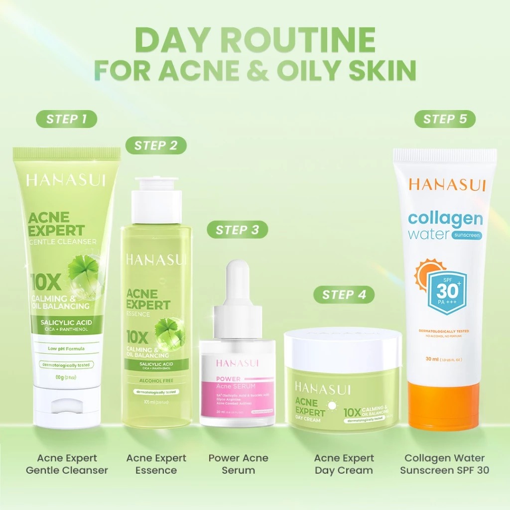 HANASUI Acne Expert Day Cream 10X Calming & Oil Balancing 15gr